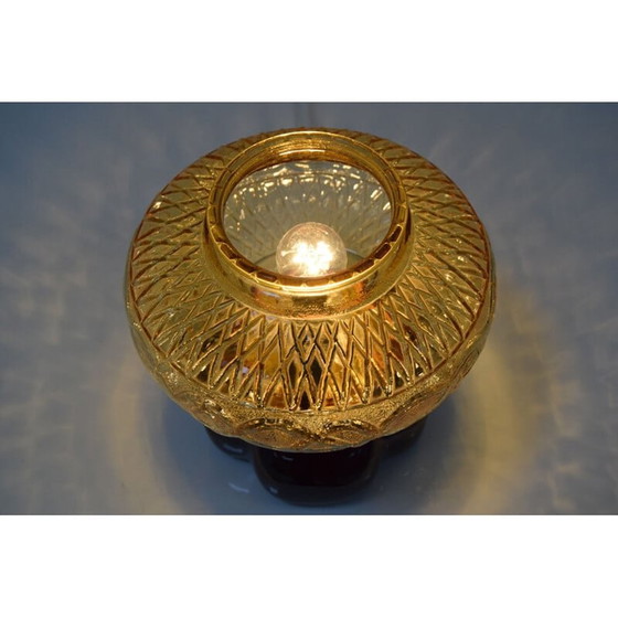 Image 1 of Lampe de table vintage en céramique et verre, Tchécoslovaquie 1960
