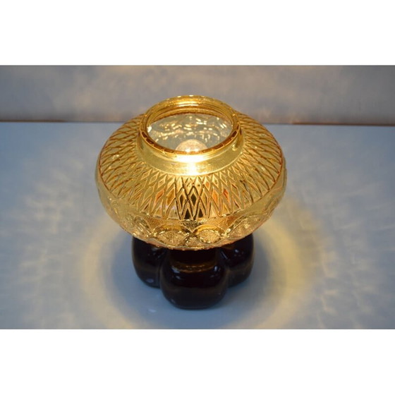 Image 1 of Lampe de table vintage en céramique et verre, Tchécoslovaquie 1960
