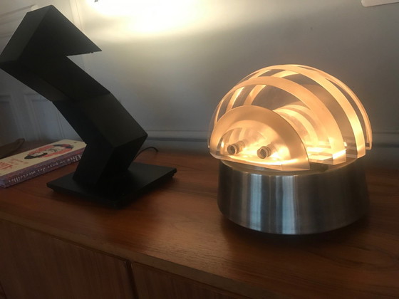 Image 1 of Lampe De Table - Lampe De Sol Vintage • Space Age • 1970 
