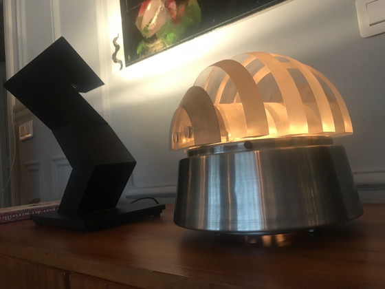 Image 1 of Lampe De Table - Lampe De Sol Vintage • Space Age • 1970 