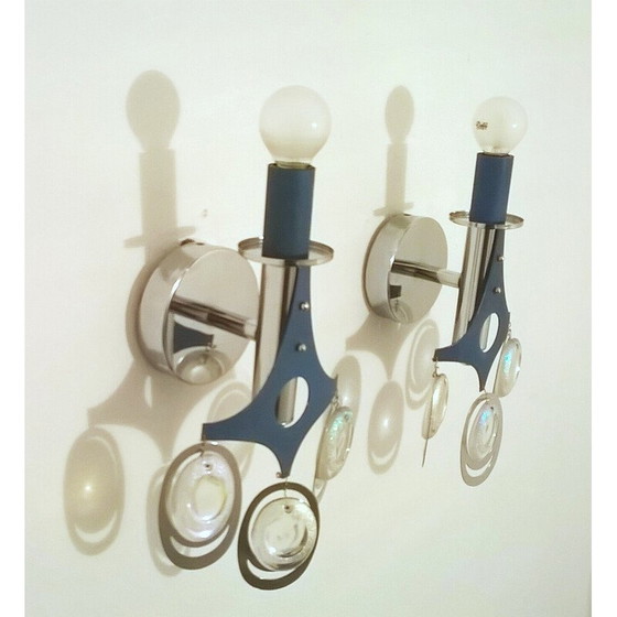 Image 1 of Paire d'appliques italiennes vintage, années 1960