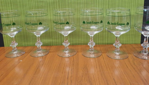 1974 Set de 6 verres à café irlandais