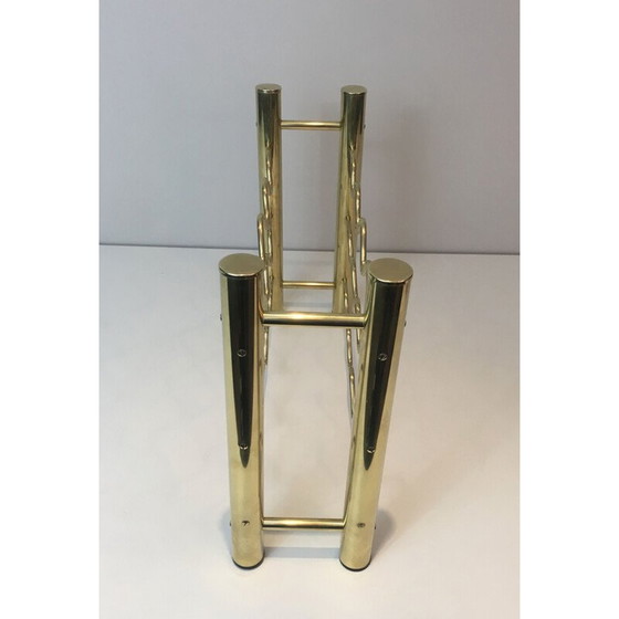 Image 1 of Porte-bouteille vintage en laiton, France 1970
