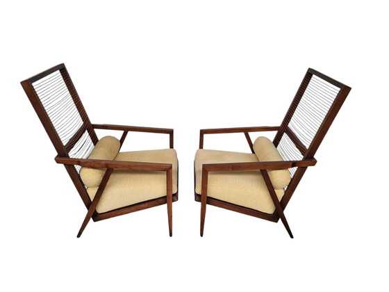 Image 1 of 2x Bonacina High Back Lounge Chairs Astoria Hb by Franco Bizzozzero