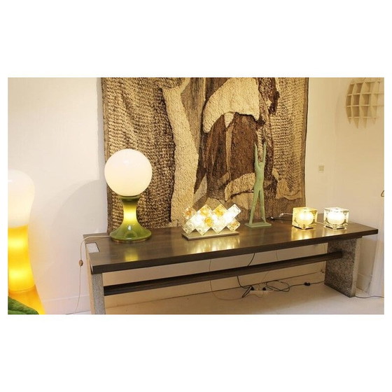 Image 1 of Console vintage Valmarana en pierre et bois par Carlo Scarpa pour Simon Italie 1972s