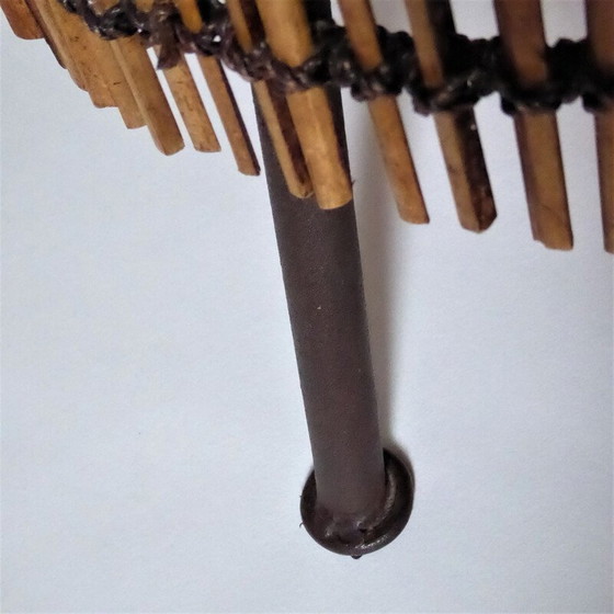 Image 1 of Lampadaire vintage Kobe en lamelles de bambou