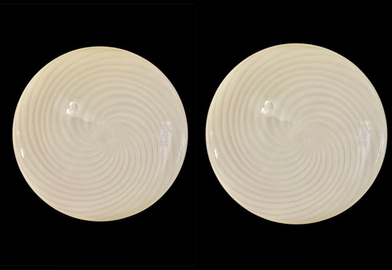 Image 1 of Plafonniers ou appliques en verre de Murano Vistosi par Vetri 45 cm, Italie, fin des années 1970