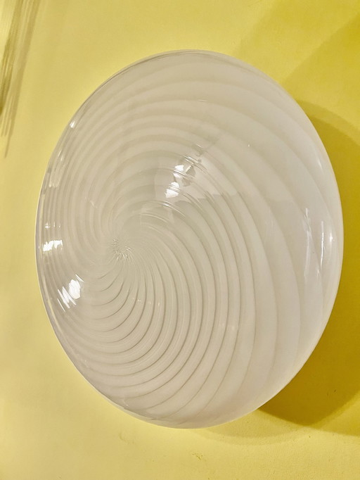 Plafonniers ou appliques en verre de Murano Vistosi par Vetri 45 cm, Italie, fin des années 1970