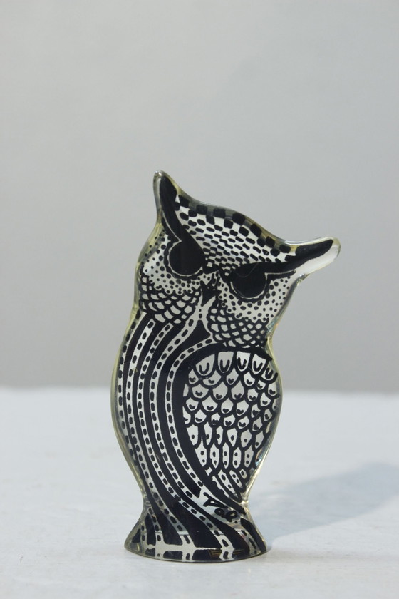 Image 1 of Abraham Palatnik Figurine Hibou Chouette Design Cinétique Op Art 1970S Bresil