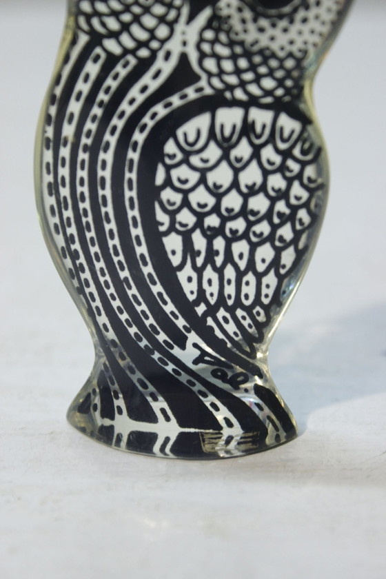 Image 1 of Abraham Palatnik Figurine Hibou Chouette Design Cinétique Op Art 1970S Bresil