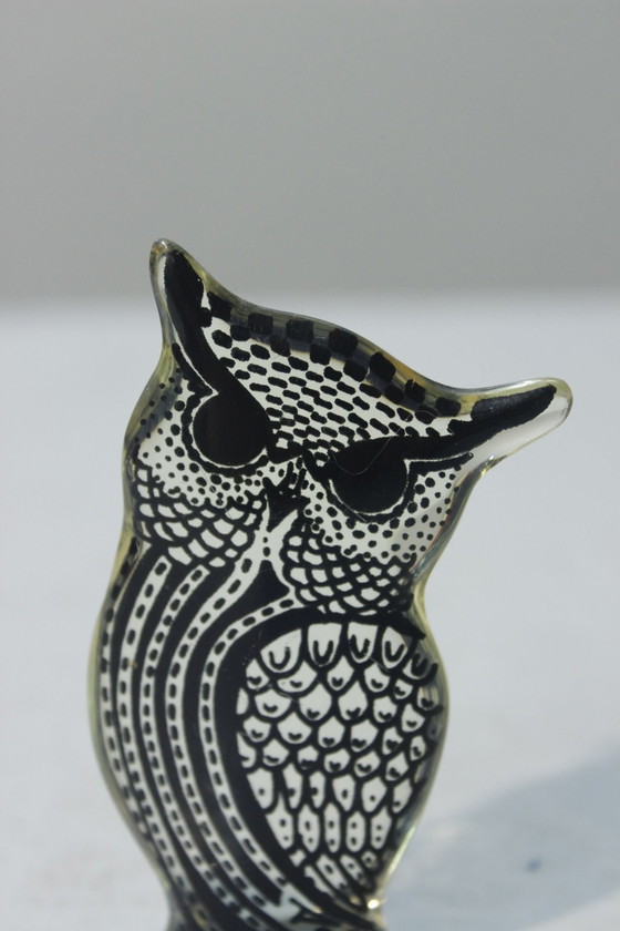 Image 1 of Abraham Palatnik Figurine Hibou Chouette Design Cinétique Op Art 1970S Bresil