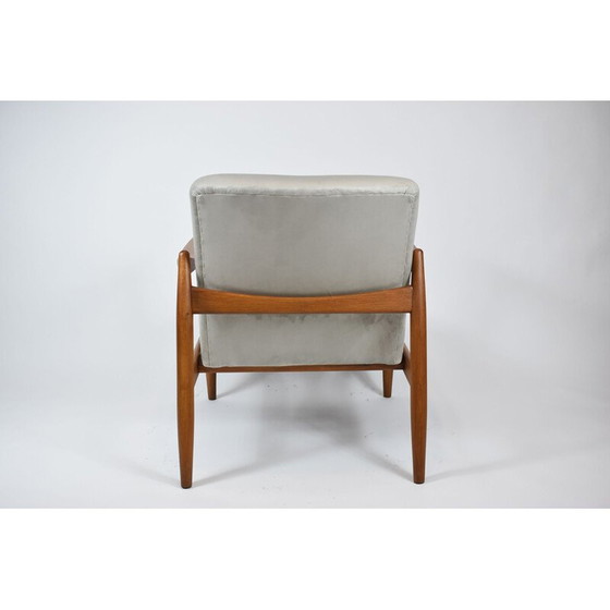 Image 1 of Fauteuil vintage GFM64, velours beige d'Europe de l'Est, années 1960