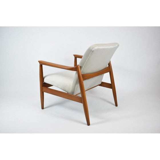 Image 1 of Fauteuil vintage GFM64, velours beige d'Europe de l'Est, années 1960