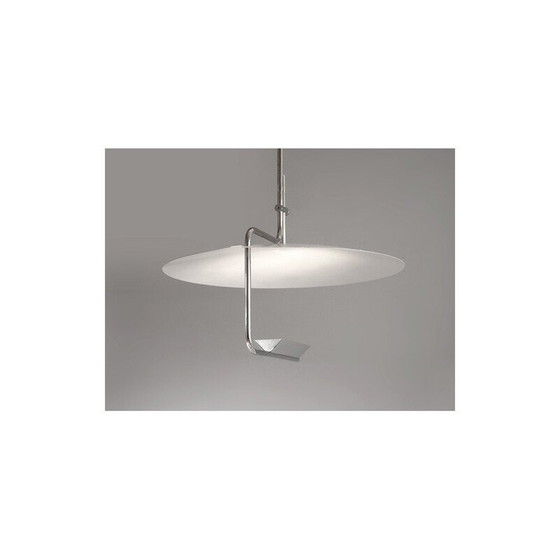 Image 1 of Paire de lampes suspendues 20575 en métal laqué et acier inoxydable par Sabine Charoy, années 1980