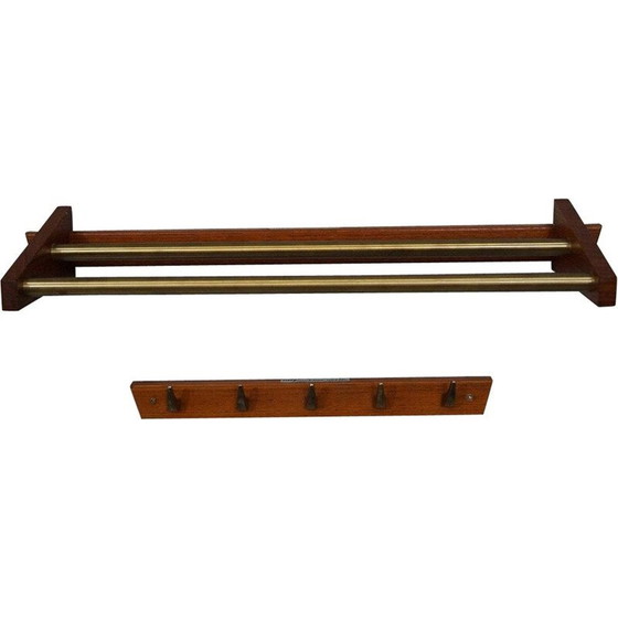 Image 1 of Ensemble de 2 porte-manteaux scandinaves du milieu du siècle de Hafa, années 1960