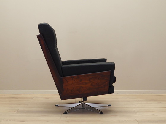 Image 1 of Fauteuil de bureau en cuir, Design danois, 1970S, Production : Danemark