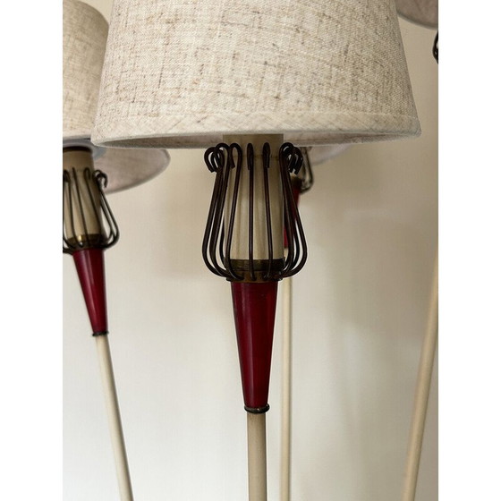 Image 1 of Lampadaire vintage "Muguet" par René Mathieu pour Lunel Paris, France 1950