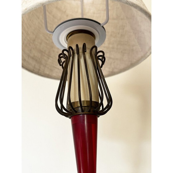 Image 1 of Lampadaire vintage "Muguet" par René Mathieu pour Lunel Paris, France 1950