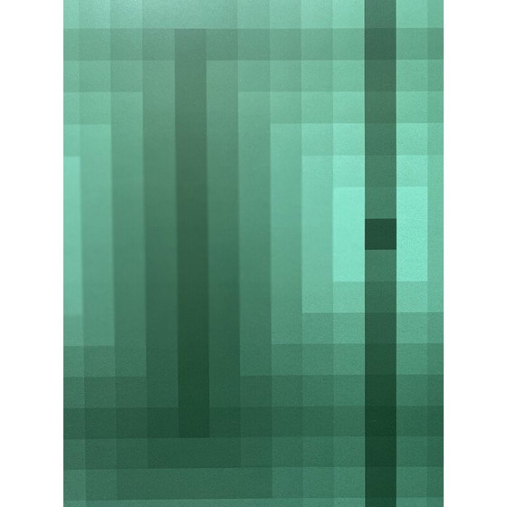 Image 1 of Lithographie vintage "hommage à Vasarely" de Jim Bird, 1970