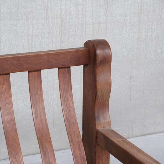 Image 1 of Ensemble de salon brutaliste en bois de chêne du milieu du siècle, Hollande, années 1970.