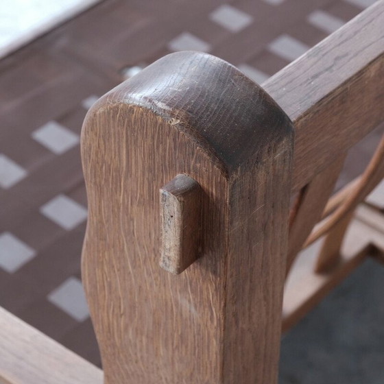 Image 1 of Ensemble de salon brutaliste en bois de chêne du milieu du siècle, Hollande, années 1970.