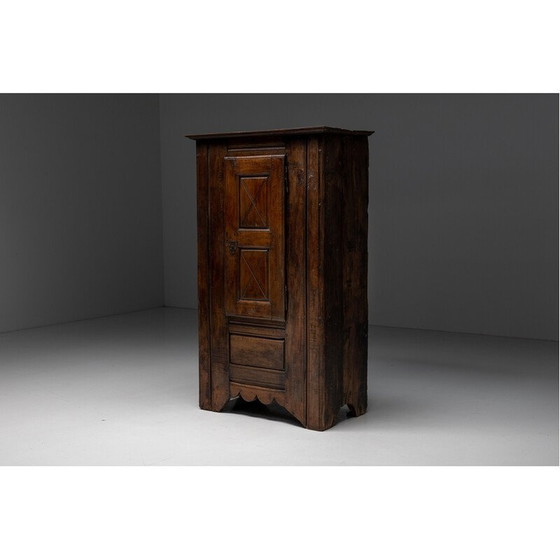 Image 1 of Armoire vintage wabi sabi en bois massif, France
