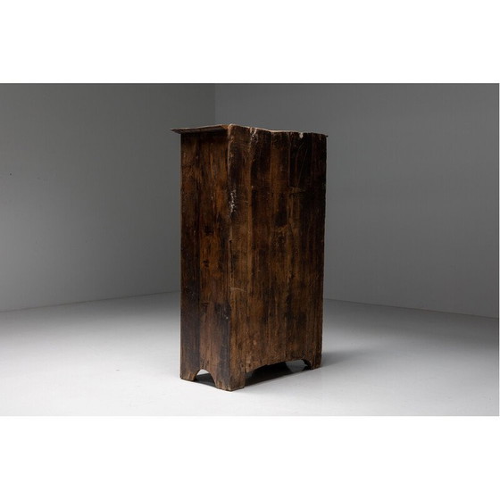 Image 1 of Armoire vintage wabi sabi en bois massif, France