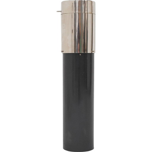Cendrier colonne vintage en métal et laiton chromé pour Stilnovo, Italie 1960
