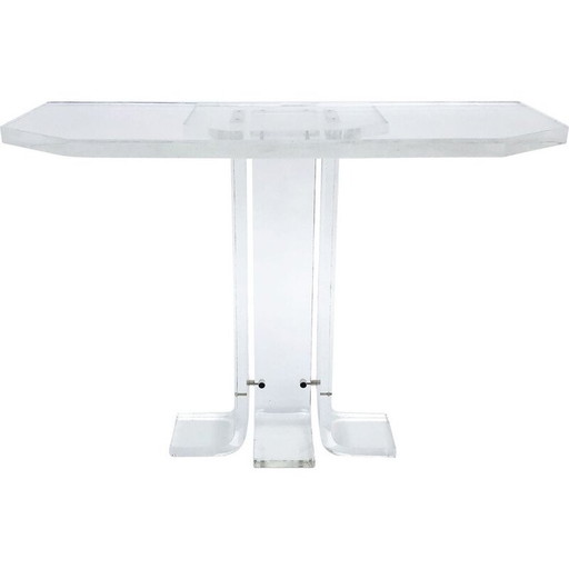 Table console vintage en lucite, 1970