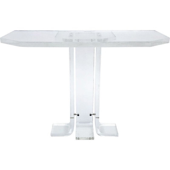 Image 1 of Table console vintage en lucite, 1970