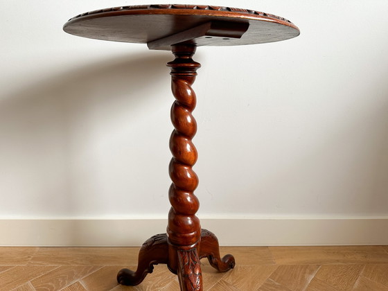 Image 1 of Table basse vintage en acajou Barley Twist