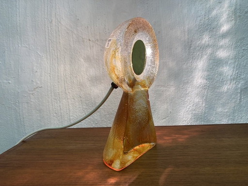 Lampe de table halogène en verre de Murano des années 70Er 80Er Vetri Murano