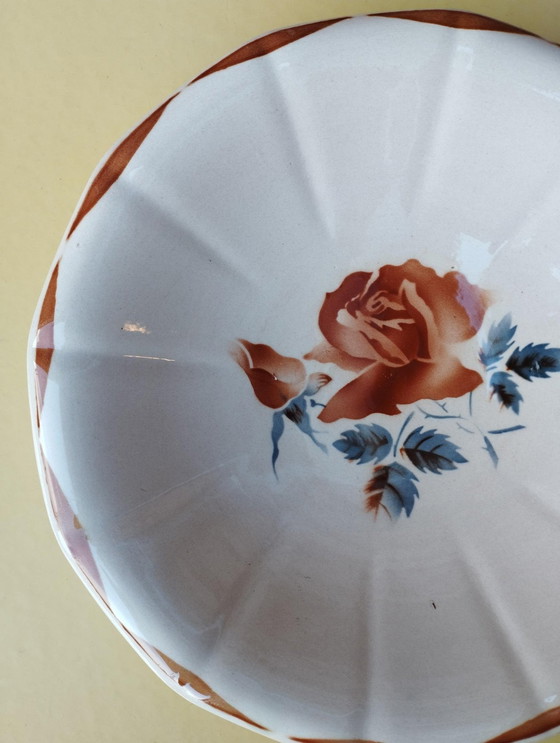 Image 1 of Digoin Sarreguemines - Art De La Table - Vaisselle Ancienne, Vintage - Pièce De Forme - Plat De Service - Grande Assiette - Déco