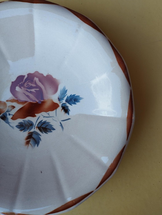 Image 1 of Digoin Sarreguemines - Art De La Table - Vaisselle Ancienne, Vintage - Pièce De Forme - Plat De Service - Grande Assiette - Déco