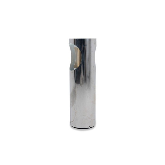 Lampe vintage en forme de tube en chrome et laiton doré, 1970 (photo 3 of 3)