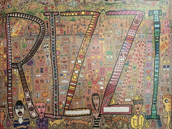 Image 1 of James Rizzi : "Première affiche d'exposition, 1988".