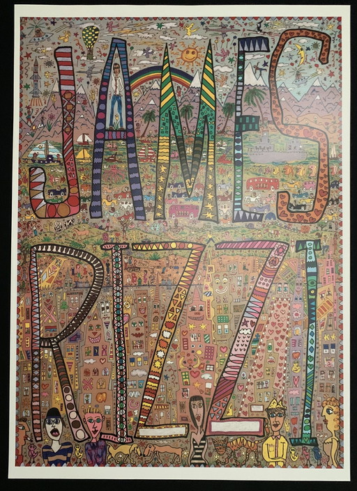 James Rizzi : "Première affiche d'exposition, 1988".