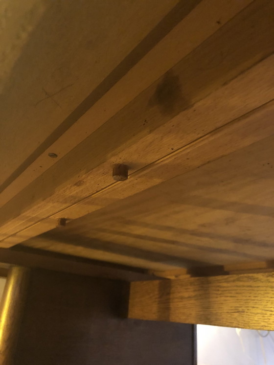 Image 1 of Table à manger vintage en bois années 30