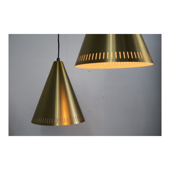 Image 1 of Paire de lampes suspendues en laiton vintage par Svend Aage Holm Sorensen