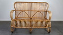 Belse 8 en rotin vintage, Dutch Design, 1950, canapé 2 places
