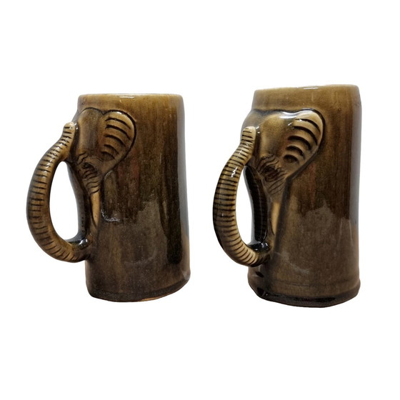 Image 1 of Mugs Vintage Thai Celadon Elephant 60s