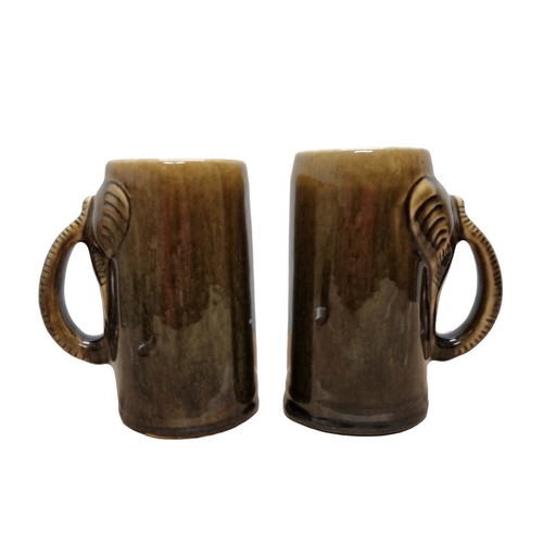 Mugs Vintage Thai Celadon Elephant 60s