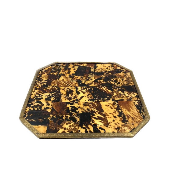 Image 1 of Set de fumeur vintage en bois et laiton, Italie 1970