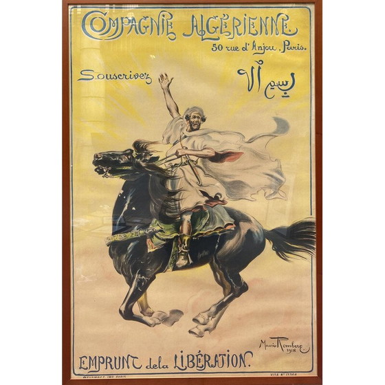 Image 1 of Affiche vintage de la compagnie algérienne par Maurice Romberg, 1918