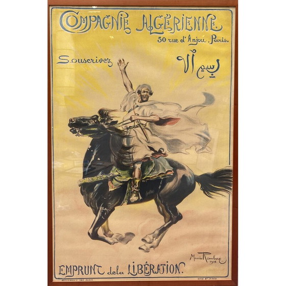 Image 1 of Affiche vintage de la compagnie algérienne par Maurice Romberg, 1918