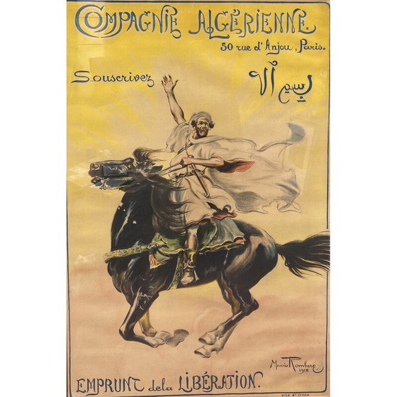 Image 1 of Affiche vintage de la compagnie algérienne par Maurice Romberg, 1918