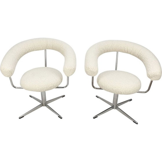 Image 1 of Paire de fauteuils tournants vintage, 1970