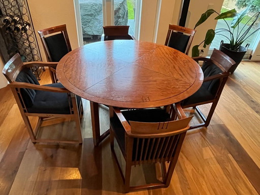 Ensemble de salle à manger de Schuitema Table ronde avec 6 chaises