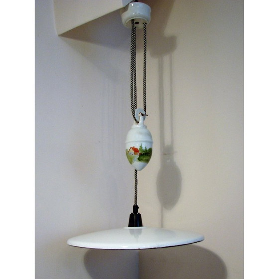 Image 1 of Lampe suspendue vintage avec contrepoids, années 1930