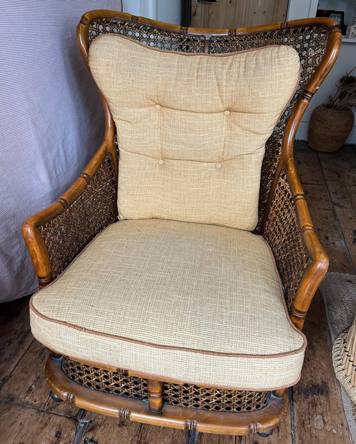 Fauteuil Giorgetti / Fauteuil à oreilles avec roues